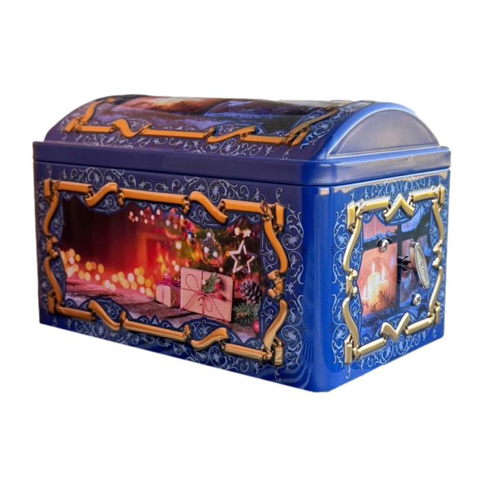 Gingerbread World European Christmas Market - Wicklein Lebkuchen Kling Glöckchen Tin Musical Chest with Elisen Cookies 7885 - 1