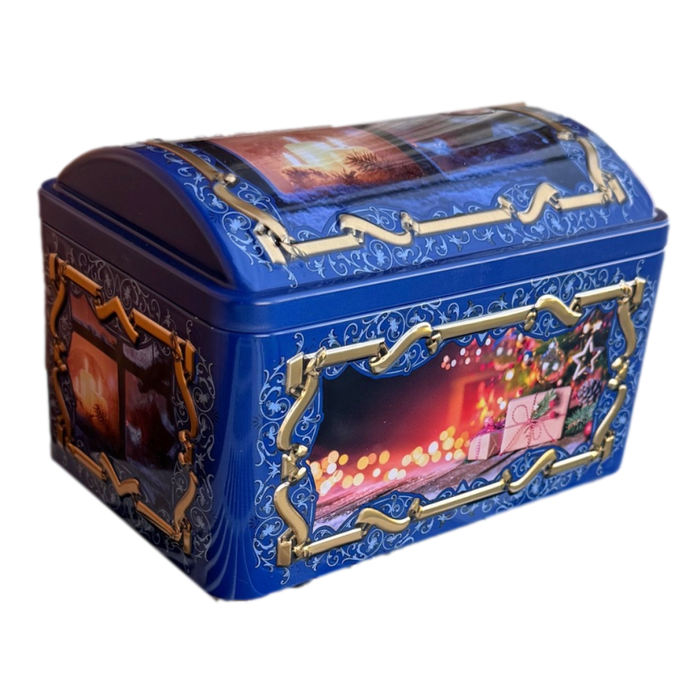 Gingerbread World European Christmas Market - Wicklein Lebkuchen Kling Glöckchen Tin Musical Chest with Elisen Cookies 7885