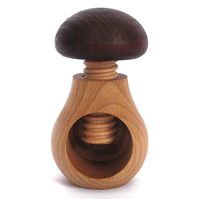 Natural beechwood wooden screw nutcracker functional European nutcracker made in Poland – Gingerbread World European Christmas