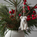 Gingerbread World European Christmas Market En Gry and Sif Danish Scandinavian Design Hanging Ornaments in Felted Wool - Polar Bear 11822