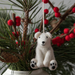 Gingerbread World European Christmas Market En Gry and Sif Danish Scandinavian Design Hanging Ornaments in Felted Wool - Polar Bear 11822