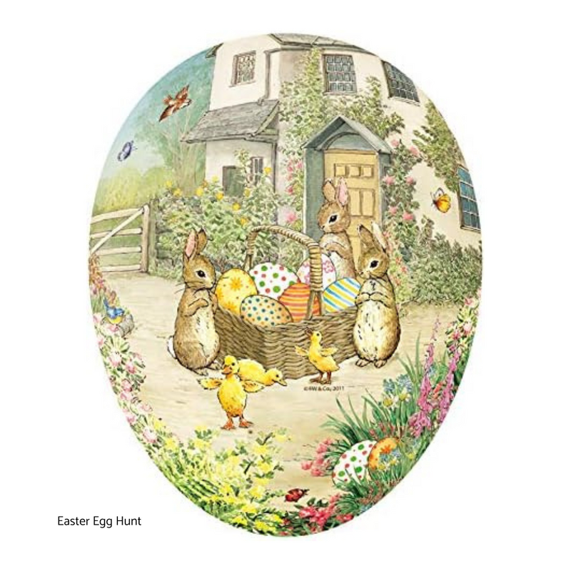 Paper Mâché Easter Egg Gift Box - Beatrix Potter, 12 cm