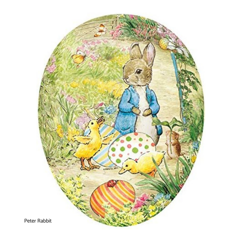 Paper Mâché Easter Egg Gift Box - Beatrix Potter, 12 cm