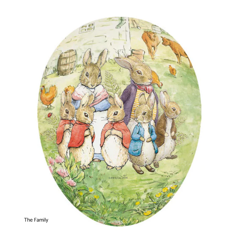 Paper Mâché Easter Egg Gift Box - Beatrix Potter, 15 cm