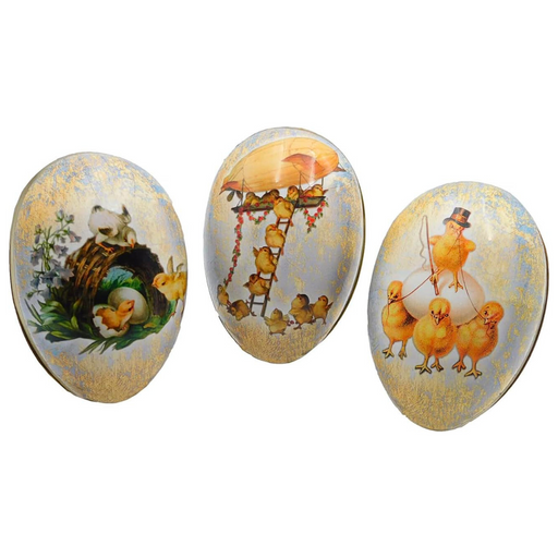 Gingerbread World European Easter Market - Cardboard Fillable Easter Eggs - Little Chick Crew 15 cm - three motifs