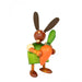 Gingerbread World European Easter Market - Drechslerei Martin Wooden Figures - Bunny with Carrot - green