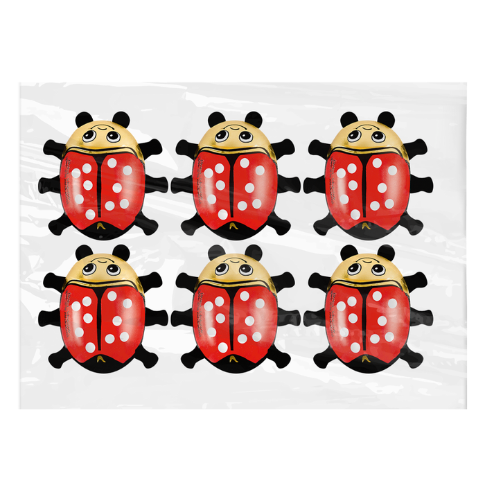 Gingerbread World European Easter Market - Riegelein Milk Chocolate Lady Bugs 12 gram cello bag of 6