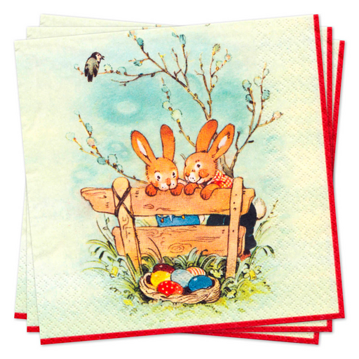 Gingerbread World Uniquely European Easter Market - Best of Happiness Table Linens – Paper Napkins, Finding Easter Eggs