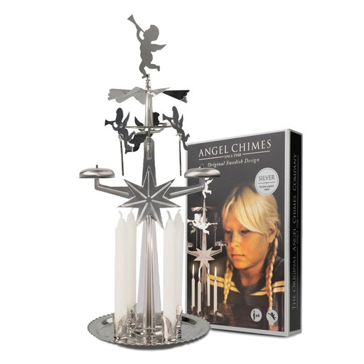 Gingerbread World European Market - Angel Chimes from Sweden - Nickel - Angel Topper