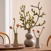 Gingerbread World European Market - En Gry and Sif Felted Wool Branch with Green Leaves