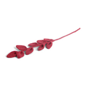 Gingerbread World European Market - En Gry and Sif Felted Wool Sharp Red Leaf Branch 14519