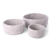 Gingerbread World European Market - Gry and Sif Felted Wool Housewares - Bowls Natural Grey in 3 sizes 12033