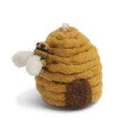 Gingerbread World European Market - Gry and Sif Felted Wool Ornaments - Bee Hive