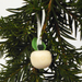 Gingerbread World European Market - Larssons Tra Handcrafted Wood Folk Art from Sweden - Mini Apple Ornament - Natural Wood