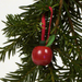 Gingerbread World European Market - Larssons Tra Handcrafted Wood Folk Art from Sweden - Mini Apple Ornament - Red