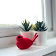 Gingerbread World European Market - Larssons Tra Handcrafted Wood Folk Art from Sweden - Sitting Bird ornament