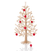 Gingerbread World European Market - Lovi Finland 3D Puzzle Ornament Spruce Tree with Red Baubles 30 cm fun assembly activity