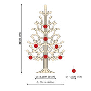 Gingerbread World European Market - Lovi Finland 3D Puzzle Ornament Spruce Tree with Red Baubles 30 cm fun assembly activity