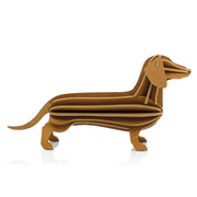 Gingerbread World European Market - Lovi Finland 3D Wooden Puzzle Figure - Dachshund 31 cm - cinnamon colour