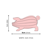 Gingerbread World European Market - Lovi Finland 3D Wooden Puzzle Figure - Good Luck Pig 9 cm Pink 