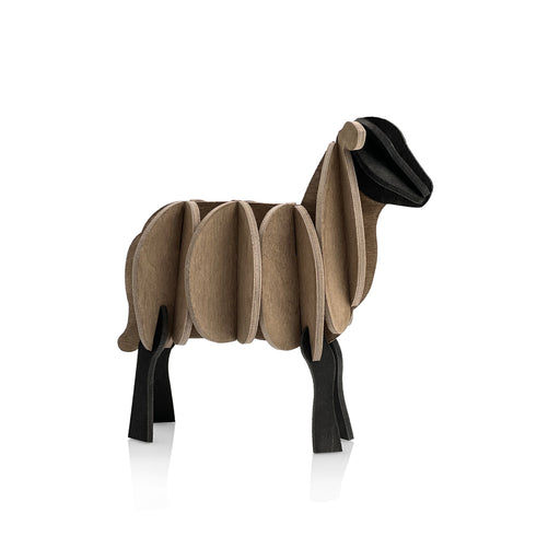 Gingerbread World European Market - Lovi Finland 3D Wooden Puzzle Figure - Lamb 7cm - brown mix - product