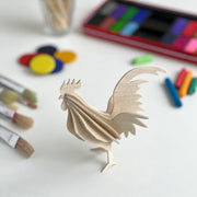 Gingerbread World European Market - Lovi Finland 3D Wooden Puzzle Figure - Rooster