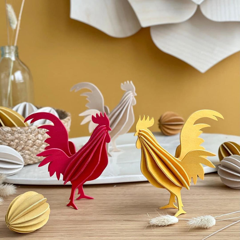 Gingerbread World European Market - Lovi Finland 3D Wooden Puzzle Figure - Rooster