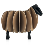 Gingerbread World European Market - Lovi Finland 3D Wooden Puzzle Figure - Sheep 11 cm Brown Mix