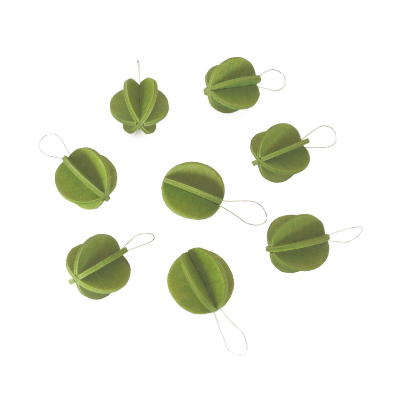 Gingerbread World European Market - Lovi Finland Hanging Christmas Mini Bauble Ornaments Set of 8