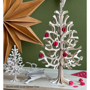 Gingerbread World European Market - Lovi Finland 3D Puzzle Ornament Spruce Tree with Red Baubles 30 cm fun assembly activity