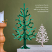 Gingerbread World European Market - Lovi Finland Wooden 3D Puzzle Figures - Spruce Tree 25 cm Dark Green shown with 14 cm Spruce