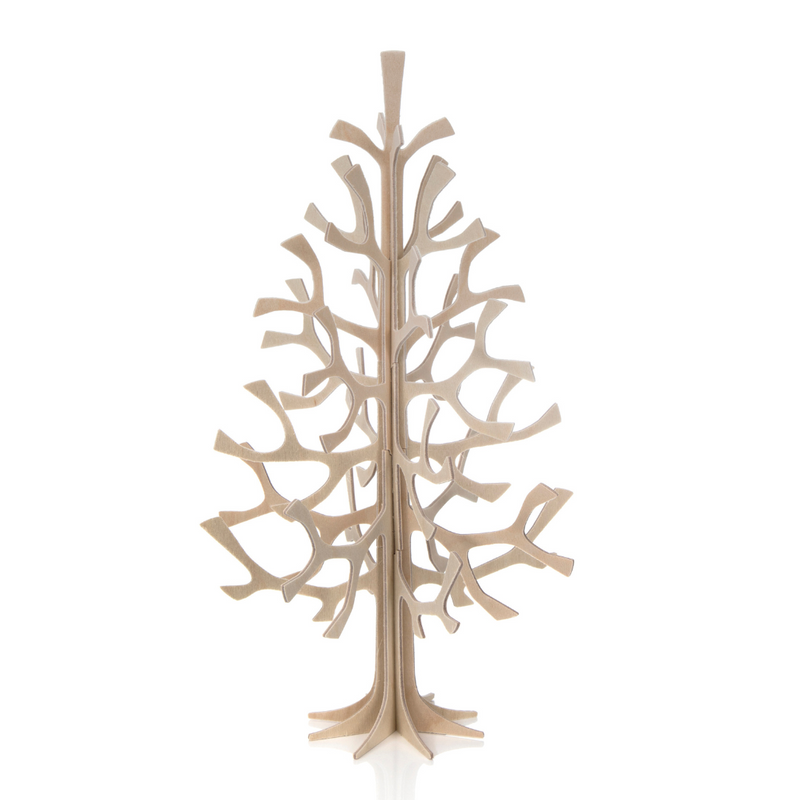 Gingerbread World European Market - Lovi Finland Wooden 3D Puzzle Figures - Spruce Tree 25 cm Natural Wood