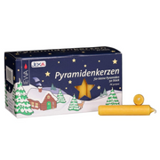 German Pyramidenkerzen pyramid candles pack of 50 in red, white and natural for wooden Christmas pyramids – Gingerbread World European Christmas