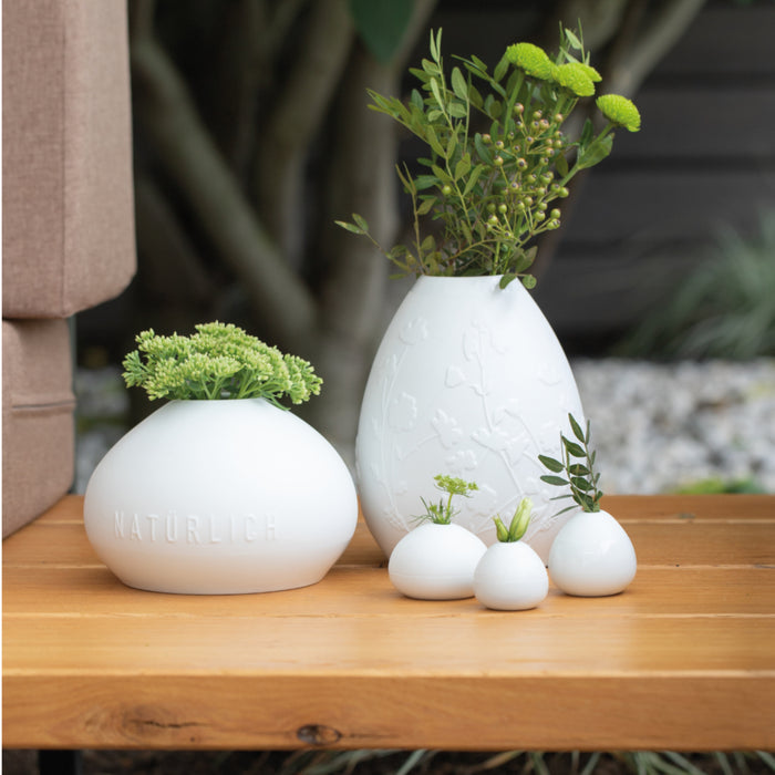 Gingerbread World European Market - Raeder Design Stories Porcelain Flower Vase – Mini White Set of 3 - 16057