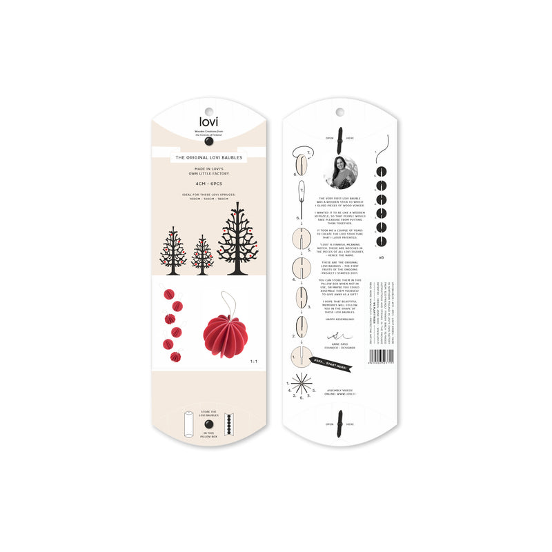 Gingerbread World European Market Lovi Finland 3D Puzzle Ornaments Original Lovi Baubles 4 cm - packaging