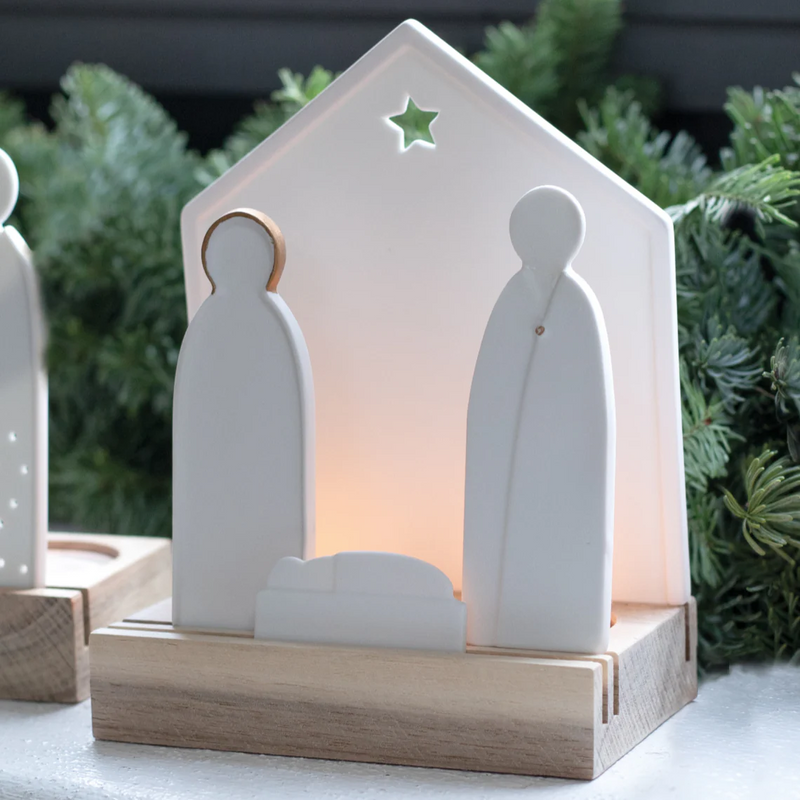 Gingerbread World European Market Rader Design Stories Canada Porcelain Light Object Nativity 90433