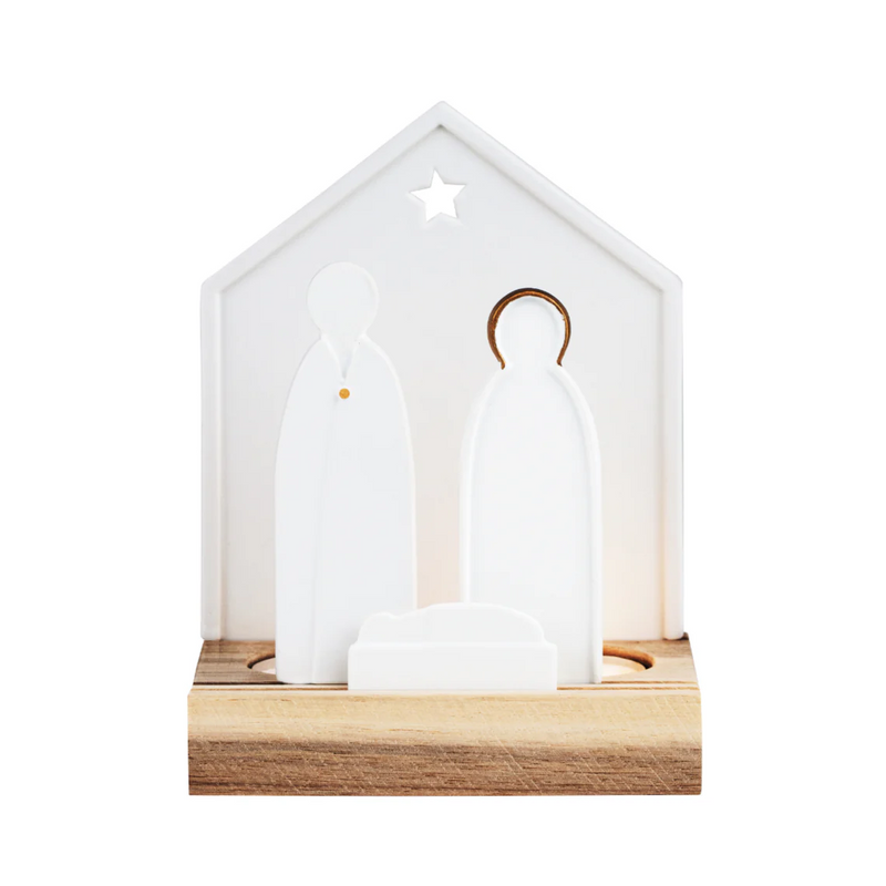 Gingerbread World European Market Rader Design Stories Canada Porcelain Light Object Nativity 90433