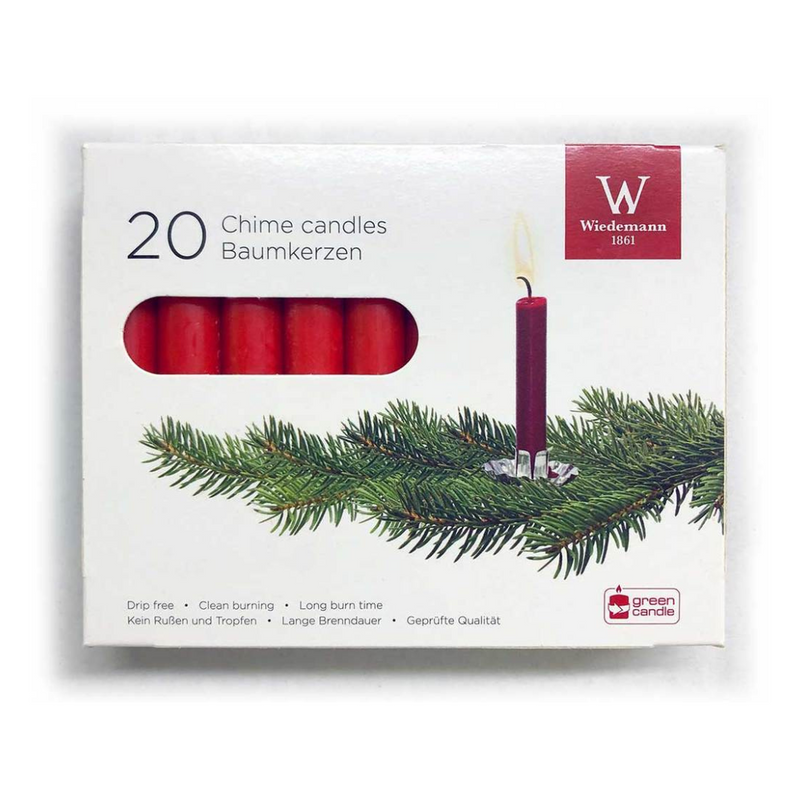Wenzel German Baumkerzen Christmas tree candles red and white 20 pack – Gingerbread World European Christmas