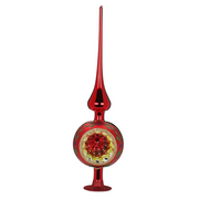 Gingerbread World German Christmas - Inge-Glas Manufaktur Blown Glass Ornament - Tree Topper Finial Large 20690R033