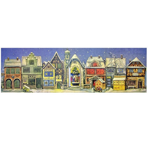 Gingerbread World German Christmas Market Richard Sellmer Vintage Paper Advent Calendar and Festive Backdrop - Little Town from 1946 Item 100