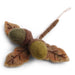 Gingerbread World Gry and Sif Denmark Felted Wool Ornament - Acorns on Oak Leaves 10322