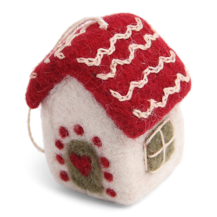 Gingerbread World Gry and Sif Denmark Felted Wool Ornament - Mini House 12422