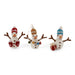 Gingerbread World Gry and Sif Denmark Felted Wool Ornament - Snowman in Knitted Hats Set of 3 12925