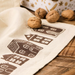 Gingerbread World IB Laursen Denmark - 100 percent Cotton Tea Towel, Natural With Brown Houses 66215-14