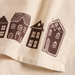 Gingerbread World IB Laursen Denmark - 100 percent Cotton Tea Towel, Natural With Brown Houses 66215-14