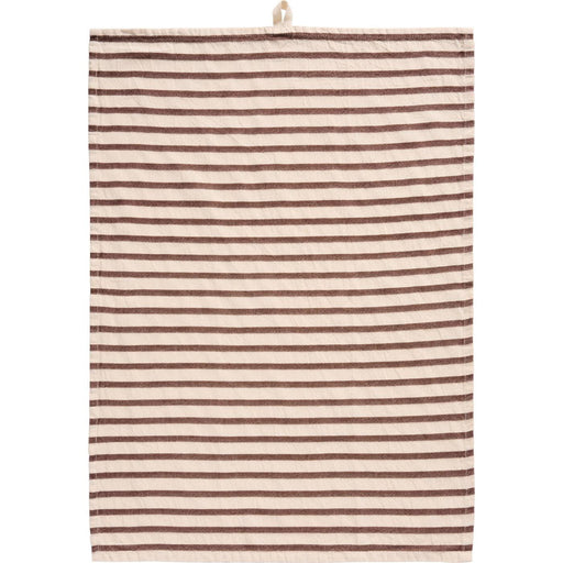 Gingerbread World IB Laursen Denmark - 100 percent Cotton Tea Towel, Natural With Brown Stripes 66213-14 2