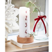 Gingerbread World IB Laursen Denmark – Advent Countdown Pillar Candle – White with Red Numbers 76622-11
