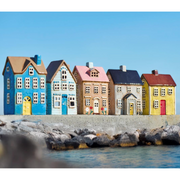Gingerbread World IB Laursen Denmark – Ceramic Tealight House - Nyhavn Cottage with Pink Roof & Flower Boxes 27690-14 1