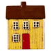 Gingerbread World IB Laursen Denmark – Ceramic Tealight House Visby Yellow Cottage with Red Door 27680-05