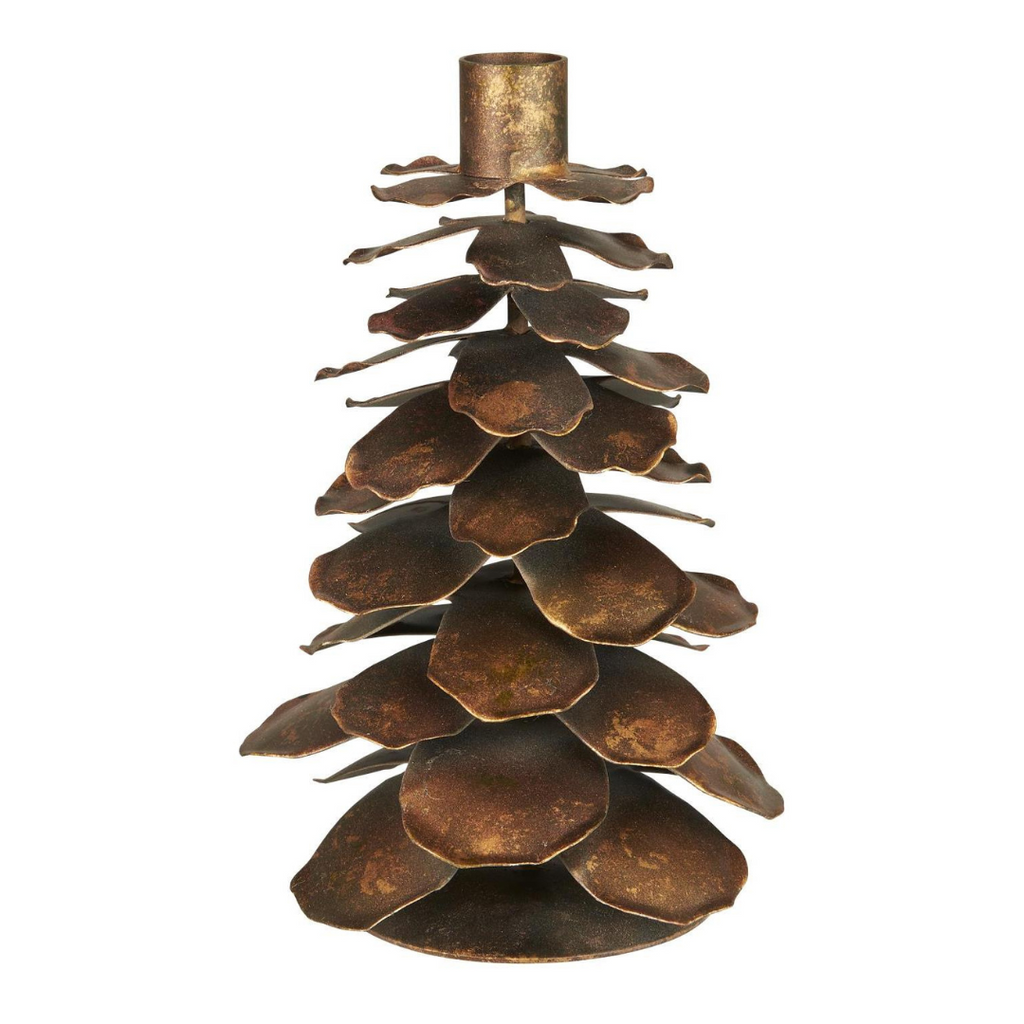 Pine Cone Candle Holders & Metal Tree Decor – Scandinavian